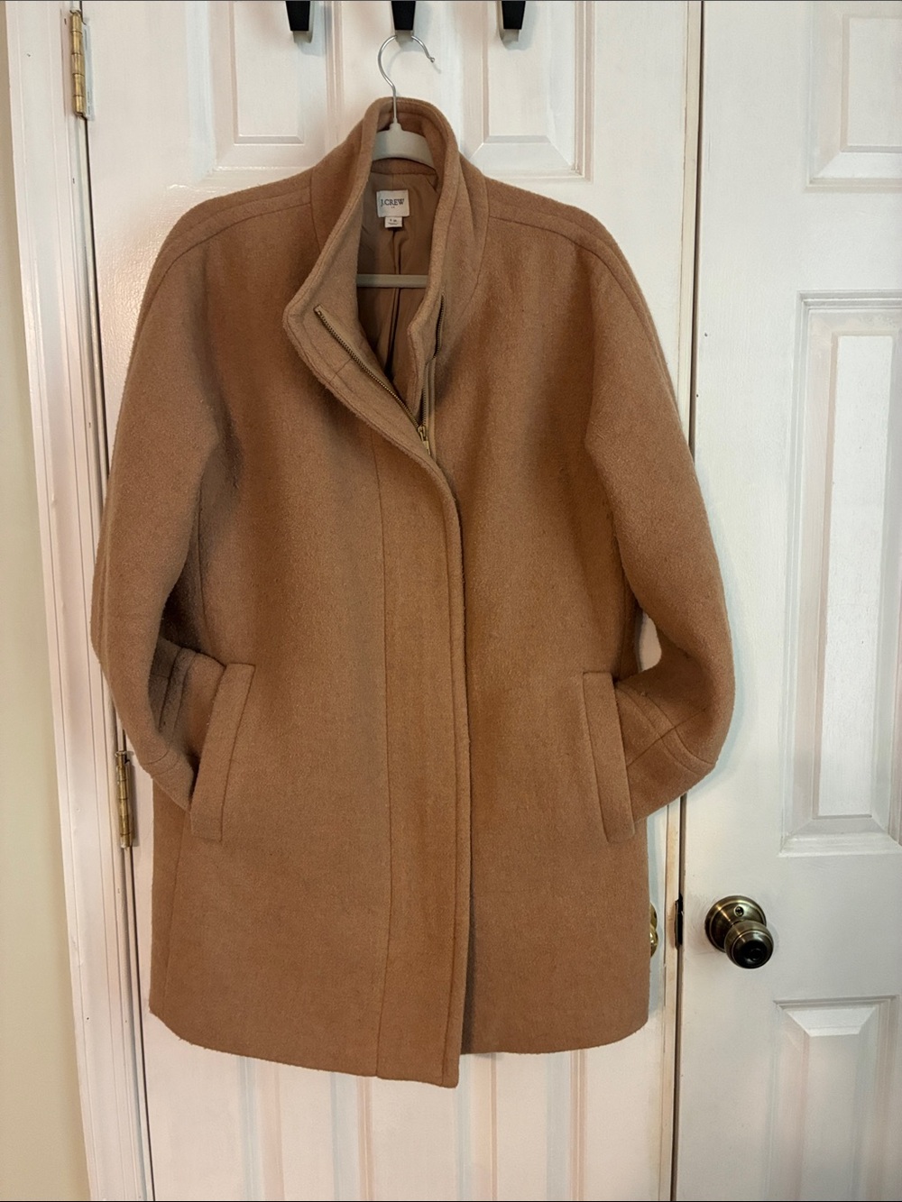 J. Crew Women's Camel Wool Blend Pea Coat